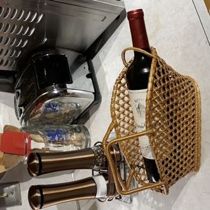 Wicker Wine Bottle Caddy